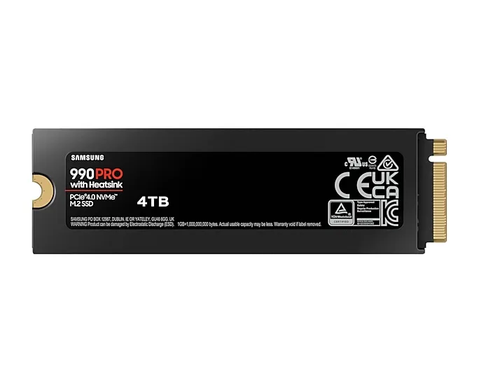 SSD-накопитель Samsung 990 PRO (MZ-V9P4T0GW) [4 ТБ, M.2, PCI-E, 7450/6900 МБ/с, TLC]