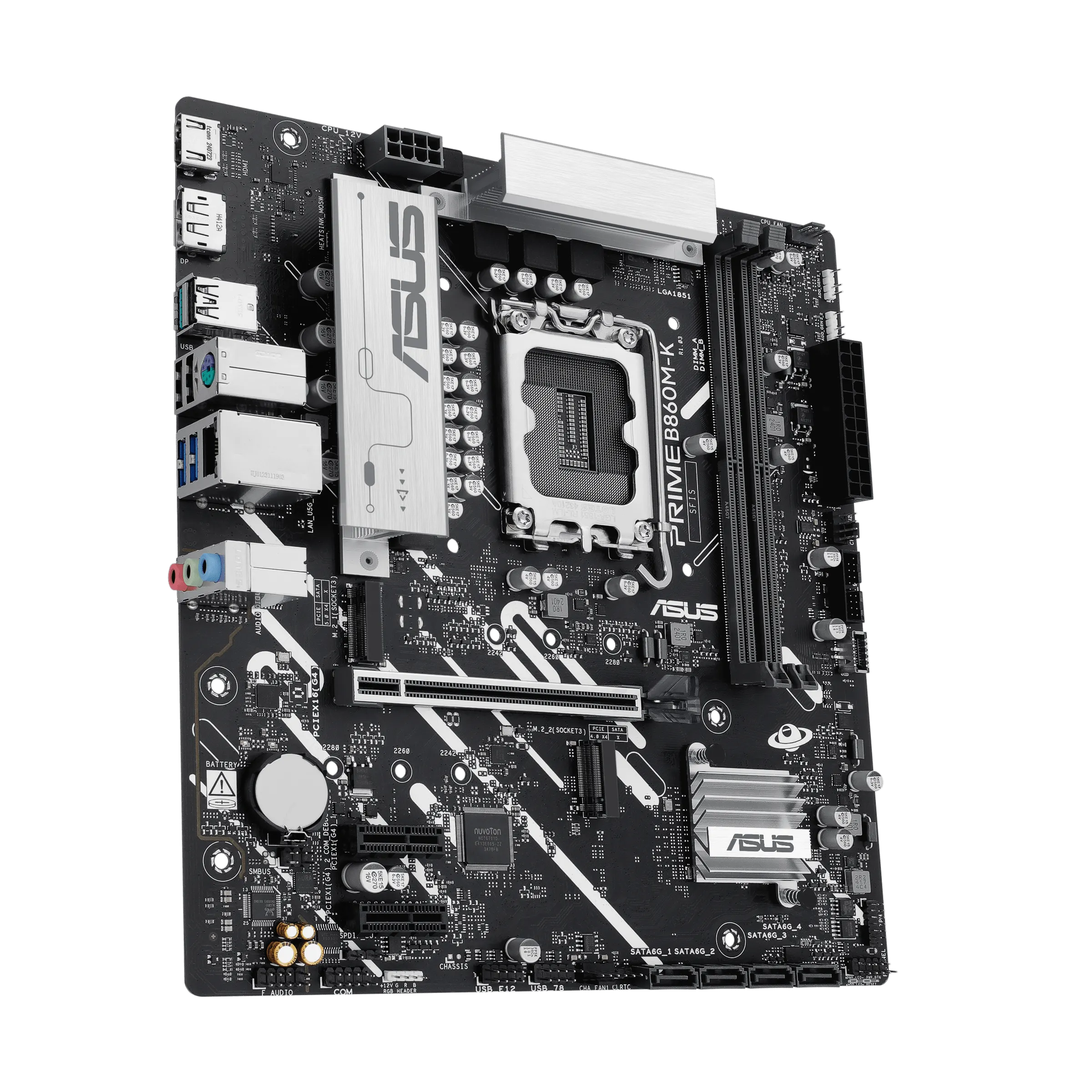 Материнская плата Asus PRIME B860M-K [LGA 1851, Intel B860, 2xDDR 5, 2xM.2, 1xPCI-E x16, Micro-ATX]