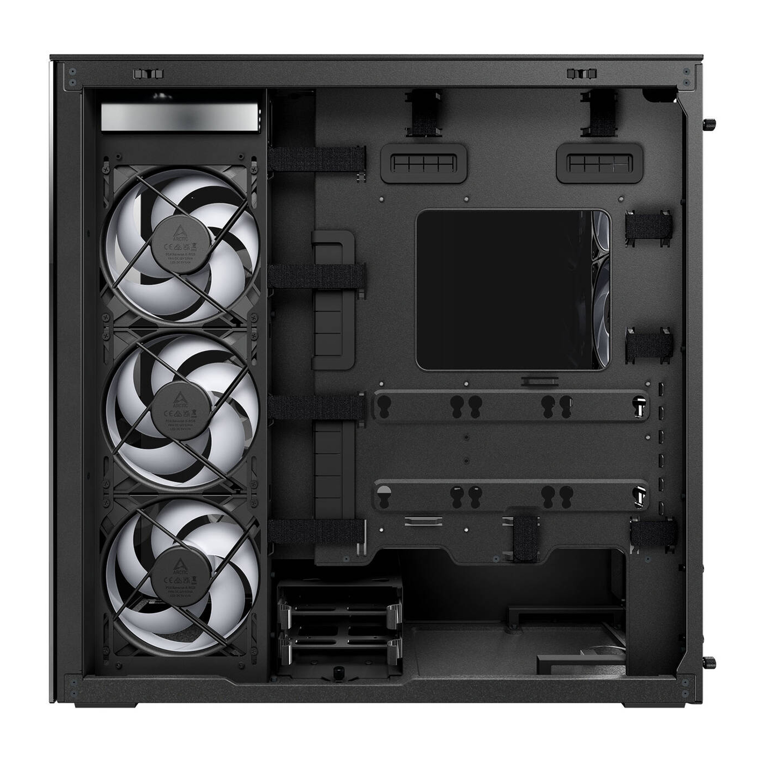 Корпус Arctic Cooling Xtender (ACPCC00015A) [Midi Tower, 2x 120 мм + 3x 140 мм, Черный]
