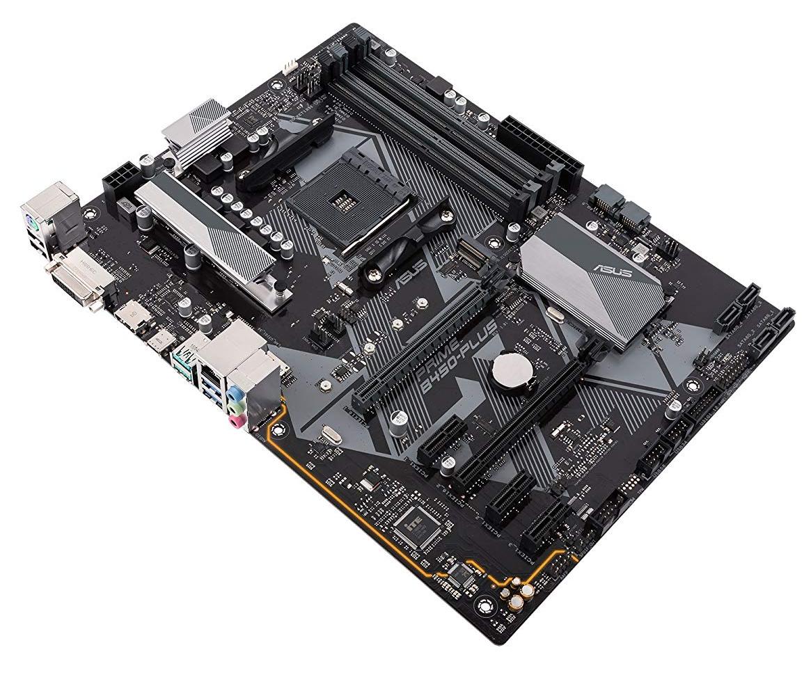 Материнская плата ASUS PRIME B450-PLUS, AM4/ 4xDDR4 (3466 OC)/ 6xSATA/ RAID/ 1xM.2/ ATX
