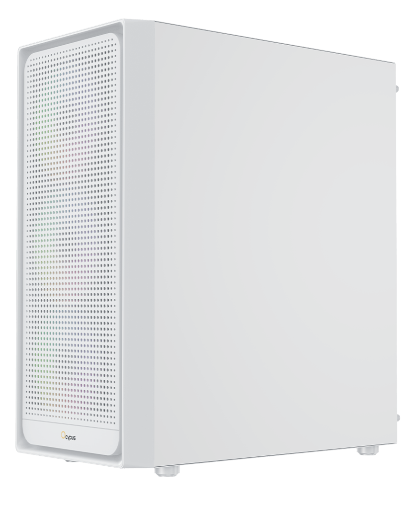 Корпус Ocypus Gamma C50 WH ARGB (Gamma-C50-WHG400XX-GL) [Mini Tower, 4 x 120 мм, белый]