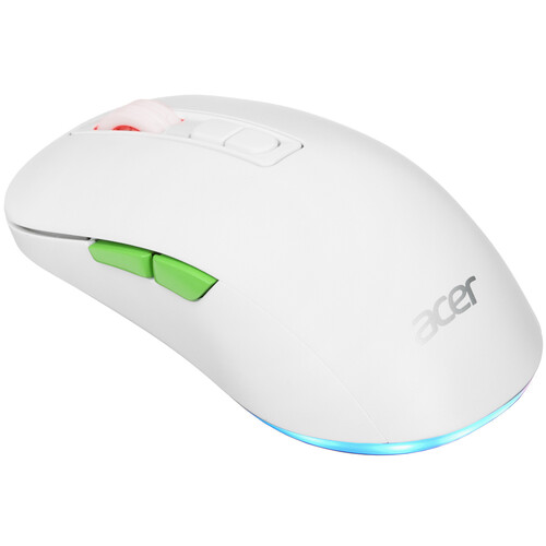 Мышь Acer OMR311 (ZL.MCECC.034) [проводная + беспроводная, светодиодная, 2400 DPI, подсветка, белый]