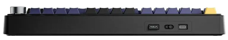 Клавиатура Aula F75 Thunder Black [механическая, проводная + беспроводная, RGB подсветка, Leobog Graywood V3, черная]