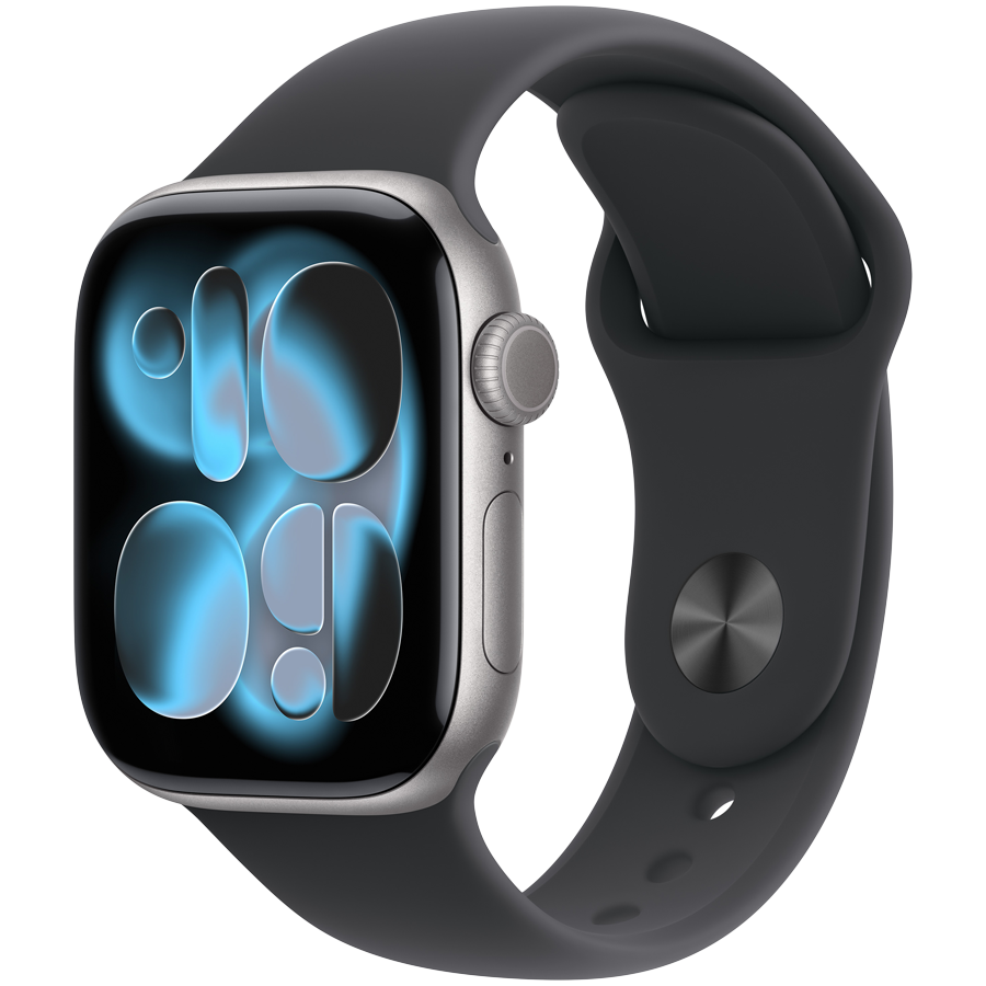Apple Watch Series 11 GPS 42mm Space Grey Aluminium Case with Black Sport Band - S/M,Model A3331