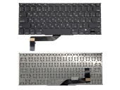 Клавиатура для ноутбука Apple MacBook PRO A1398, RU, горизонтальный Enter, черная