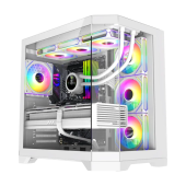 Корпус GameMax Hype-A WH White [Midi Tower, ARGB 4 x 12см, белый]