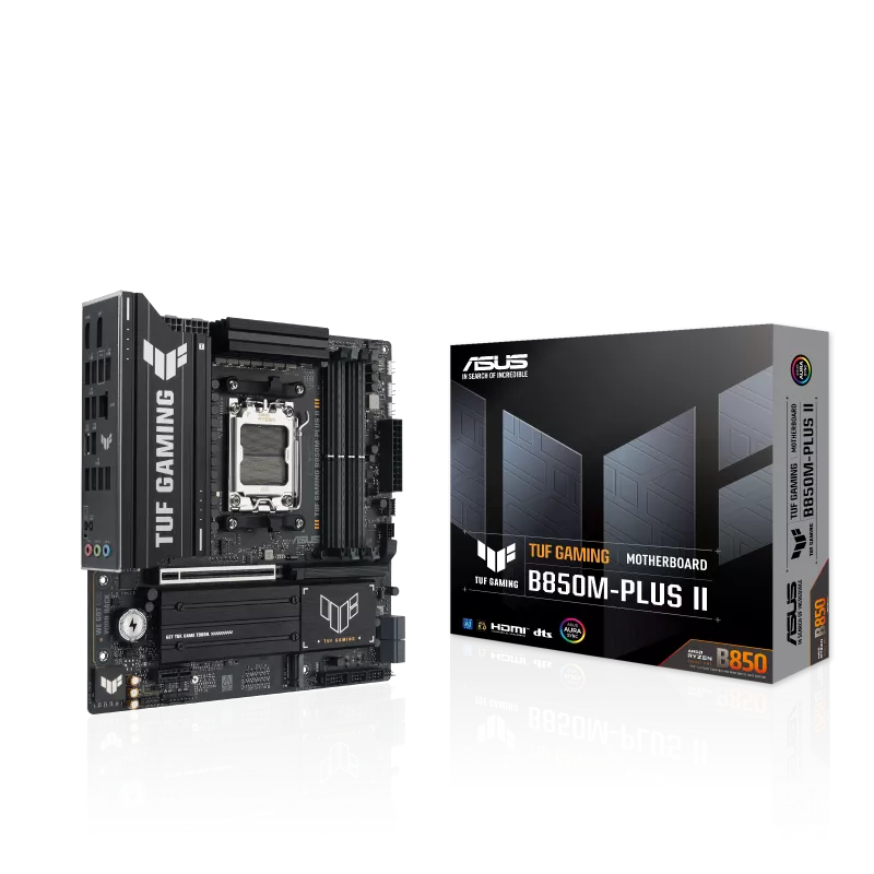 Материнская плата Asus TUF GAMING B850M-PLUS II [AM5, AMD B850, 4xDDR 5, 3xM.2, 1xPCI-E x16, Micro-ATX]