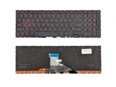 Клавиатура для ноутбука HP OMEN 15-DC/ 15-DH, V 2.0, RU, красная подсветка, без рамки, черная