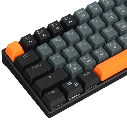 Клавиатура Defender Apex GK-002 (45003) [механическая, проводная, RGB подсветка, Outemu Red, черная]