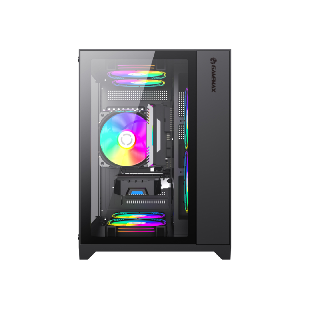 Корпус GameMax Infinity Mini BK (9101-0000R0191) [Mini Tower, 7х 120 мм ARGB, черный]