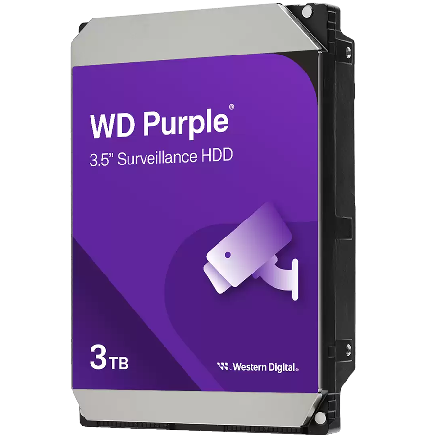 Жесткий диск Western Digital Purple WD34PURZ [3 ТБ, 3.5", SATA III, 5400 об./мин, кэш - 128 МБ, для систем видеонаблюдения]