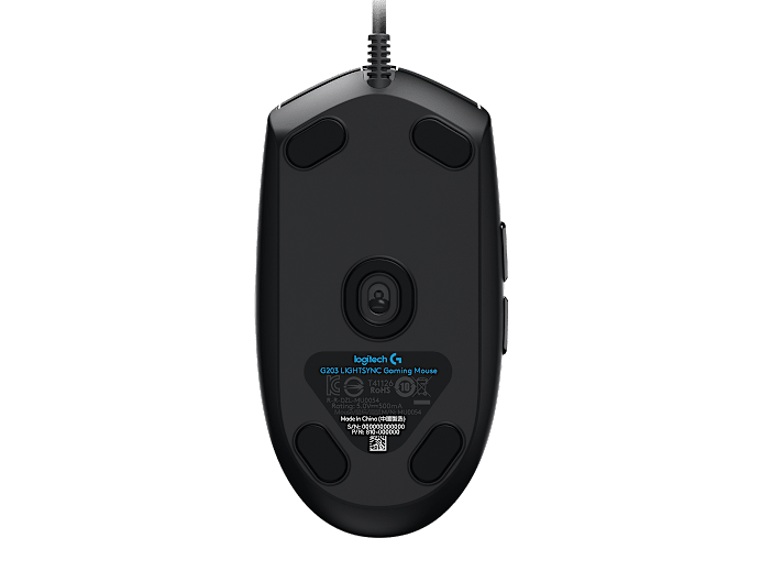 Мышь Logitech G102 LightSync (910-005823) [проводная, светодиодная, 8000 DPI, 1000 Гц, подсветка, черная]