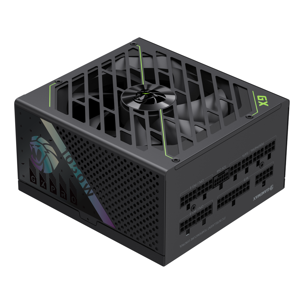Блок питания GameMax GX PRO 1050G Gold (2121-1050B0031) [1050 Вт, 80 PLUS Gold, 10x SATA, 1 x 16 pin (12VHPWR), 4 x 6+2 pin PCIe, 2x 4+4 pin CPU, ATX]