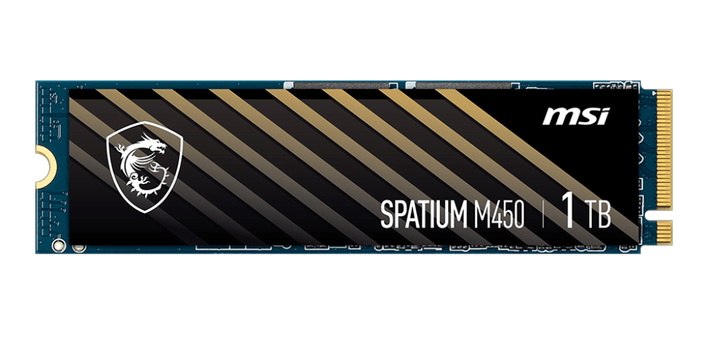 Твердотельный накопитель MSI SPATIUM M450 (S78-440L980-P83) [1 ТБ, M.2 2280 PCI-E, чтение: 3600 МБ/с, запись: 3000 МБ/с, TLC]
