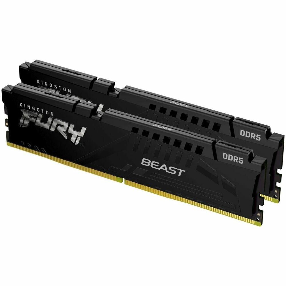 Комплект оперативной памяти Kingston Fury Beast, KF560C36BBEK2-16 [16 ГБ DDR 5, 6000 МГц, 1.35 В, KIT]
