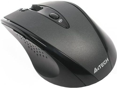 Мышь + коврик A4Tech G10-770FL-1 [беспроводная, светодиодная, 2000 DPI, 500 Гц, черная]