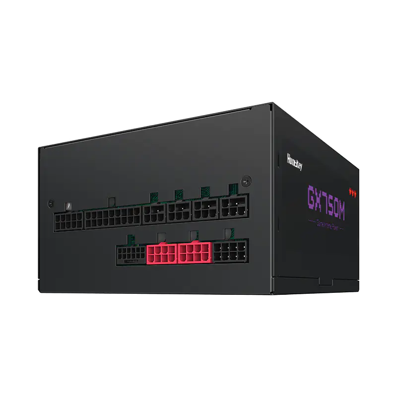 Блок питания HuntKey GX750M [750 Вт, 80 PLUS Gold, 4x SATA, 1 x 16 pin (12VHPWR), 2 x 6+2 pin PCIe, 2x 4+4 pin CPU, ATX]
