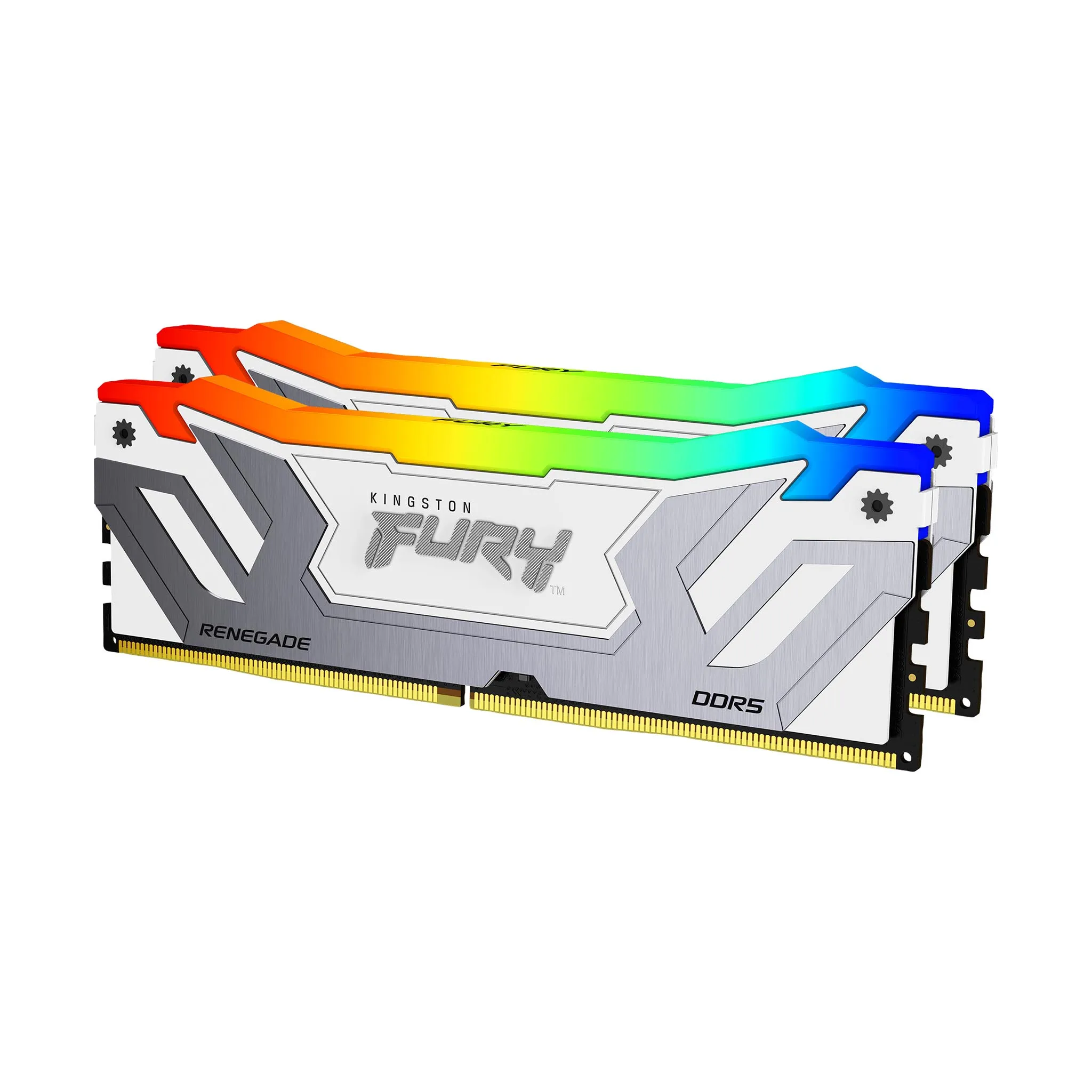 Комплект оперативной памяти Kingston Fury Renegade White RGB (KF588CU42RWAK2-48) [48 ГБ, DDR 5, 8800 МГц, 1.4 В, подсветка, KIT]