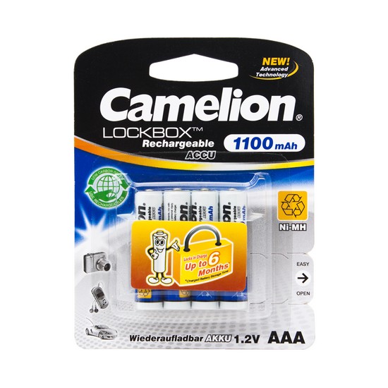 Аккумулятор CAMELION AlwaysReady Rechargeable [NH-AAA1100LBP4] - купить по цене 1 810 тг. в интернет-магазине Forcecom.kz