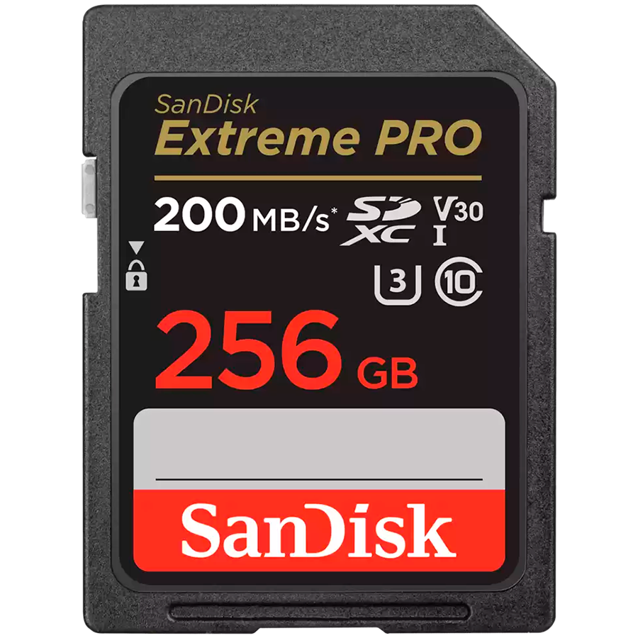 Карта памяти SANDISK Extreme PRO 256GB SDXC, UHS-I, Class 10, U3, V30 (SDSDXXD-256G-GN4IN)