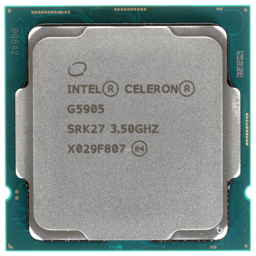 Процессор Intel Celeron G5905, [LGA 1200, 2 x 3500 МГц, TDP 58 Вт, OEM]
