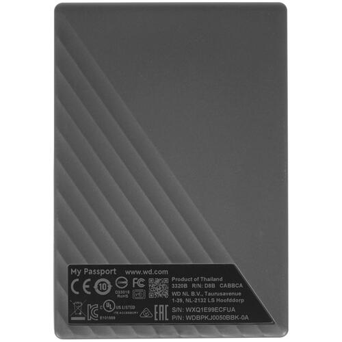 Внешний HDD WD My Passport [WDBPKJ0050BBK-WESN] [5 ТБ, 2.5", Type-A]