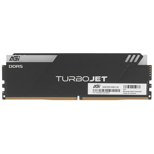 Модуль памяти AGI Turbojet RGB DIMM DDR5, 16Gb 6000MHz, CL30, AGI6APC16UD858-SR, Retail
