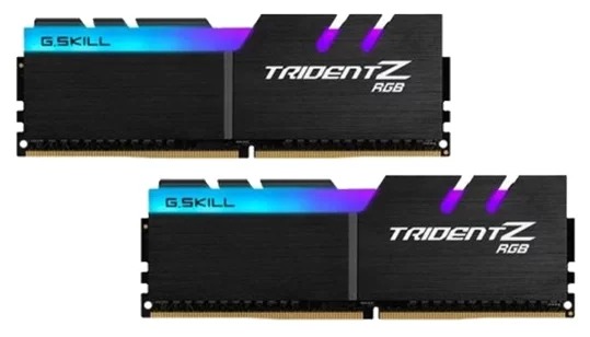 Комплект оперативной памяти G.Skill TRIDENT Z RGB (F4-3200C16D-32GTZRX), [32 ГБ DDR 4, 3200 МГц, 25600 Мб/с:, 1.35 В, подсветка, KIT]