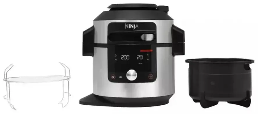 Мультипечь 11в1 Ninja Foodi SmartLid OL550 стальной/черный