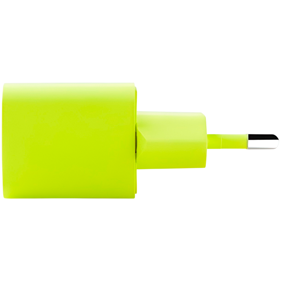 ttec SmartCharger GAN 20W PD (2SCG20CNS) Travel Fast Charger + USB-C - USB-C 3A Cable 120cm, Neon Yellow