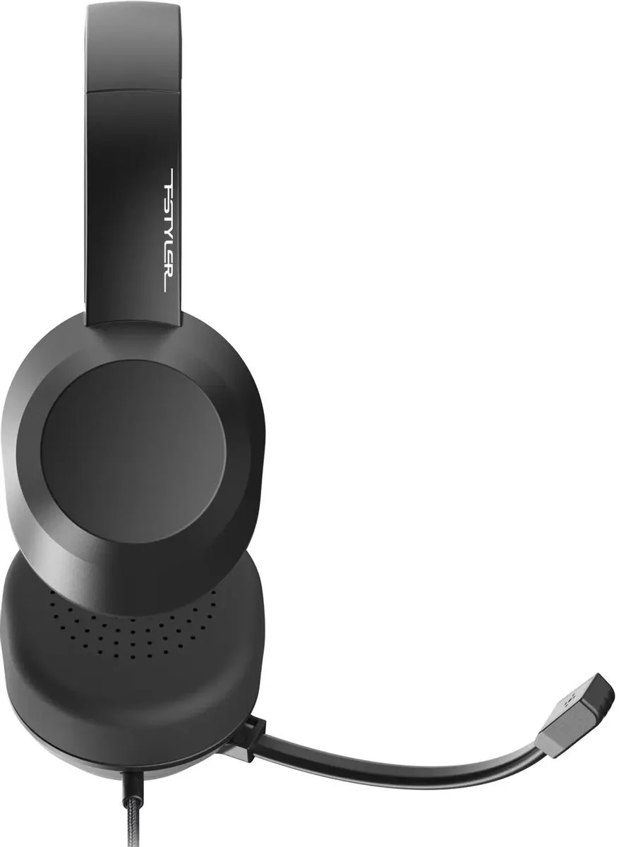 Наушники A4tech FH150U, с микрофоном, черный - купить в интернет-магазине Forcecom.kz Наушники A4tech FH150U, с микрофоном, черный