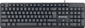Клавиатура Defender Daily + наклейки Казахский язык (HB-162) [Мембранная, проводная, клавиш -, черная]