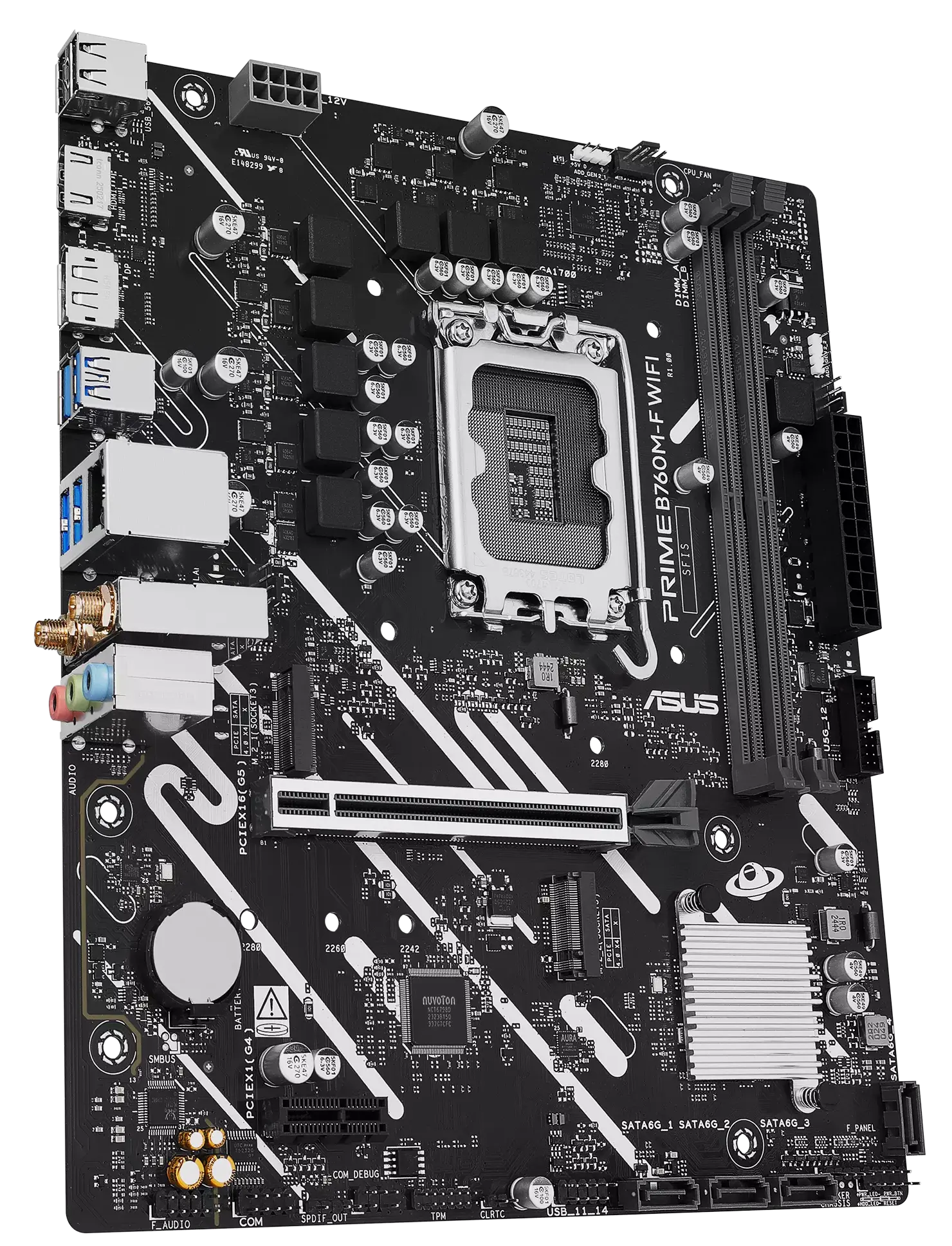 Материнская плата Asus PRIME B760M-F WIFI [LGA 1700, Intel B760, 2xDDR 5, 2xM.2, 1xPCI-E x16, Micro-ATX]
