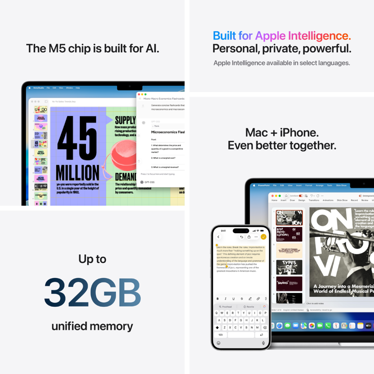 Ноутбук Apple MacBook Air A3449 (MDHF4RU/A) [13", M5, 16 ГБ ОЗУ, 1 ТБ SSD, MacOS]