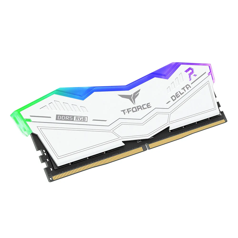 Комплект оперативной памяти Team Group DELTA RGB DDR5 DESKTOP MEMORY WHITE (FF4D564G6000HC30CDC01) [64 ГБ, DDR 5, 6000 МГц, 1.4 В, подсветка, KIT]