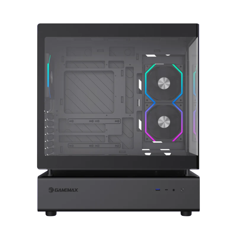 Корпус GameMax N80 BK Black (12118000001) [Midi Tower, 6 x 120мм ARGB, черный]