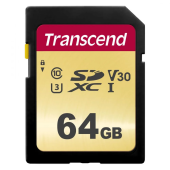 Карта памяти SD 64GB Class 10 U3 Transcend 500S (TS64GSDC500S)