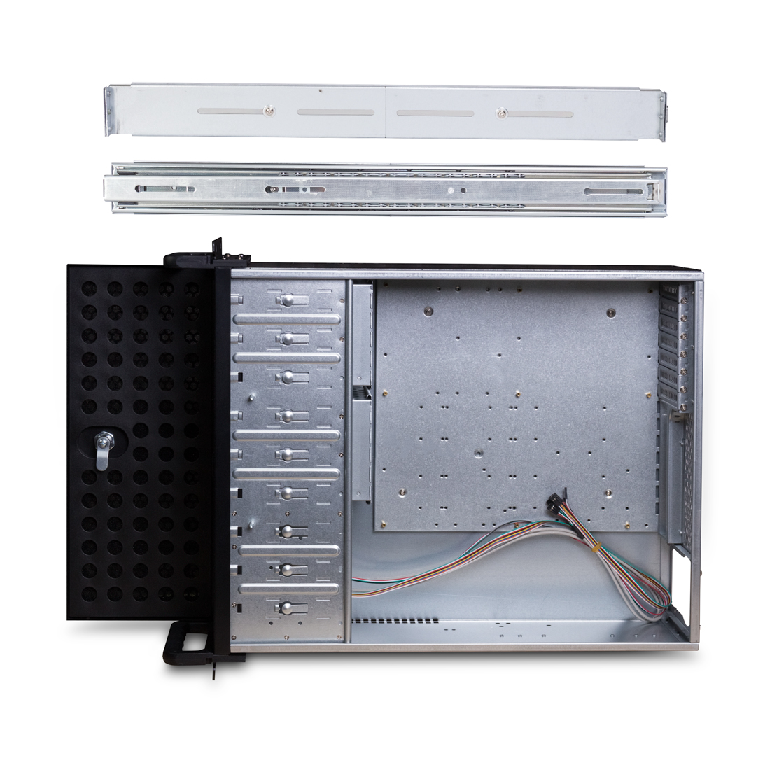 Корпус ПК Delux, DLC-MU415, без БП, стоечный с салазками Midi Tower, Black