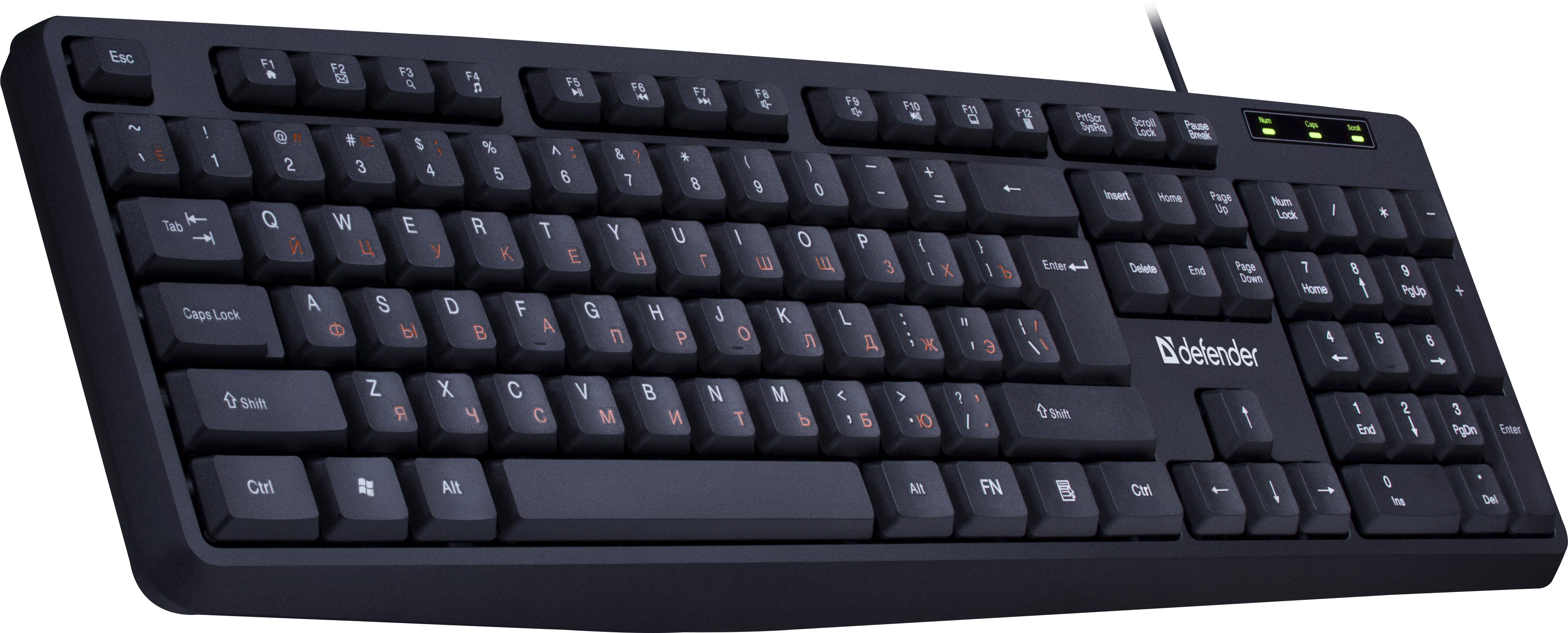 Клавиатура Defender Concept HB-164 [мембранная, проводная, черная]