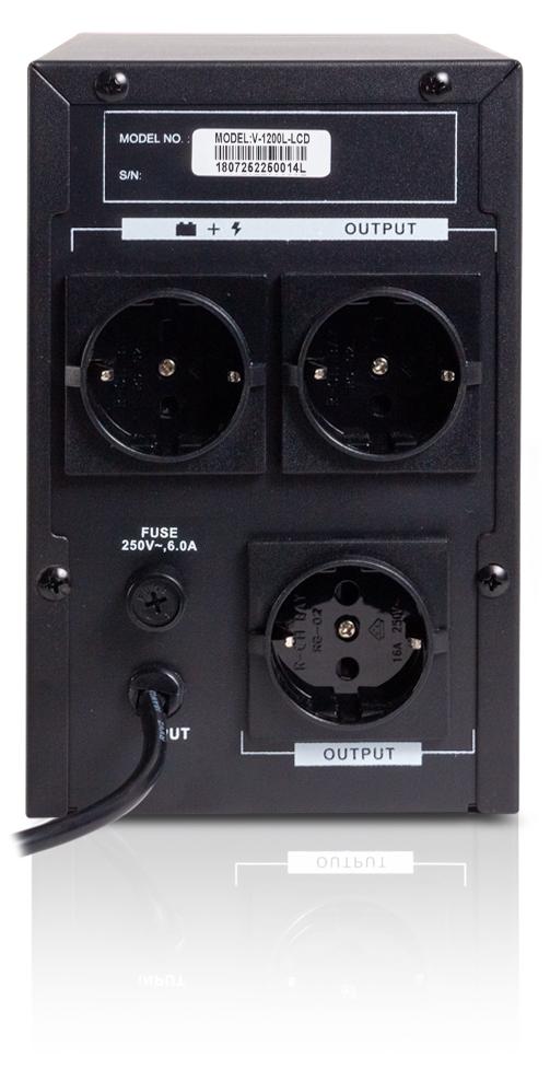 ИБП SVC, V-1200-L-LCD, 1200ВА/720Вт