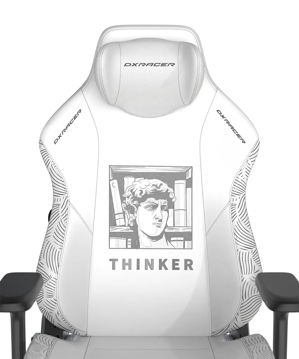 Игровое компьютерное кресло DXRacer Craft Standard F-23-Thinker (GC/LCF23LTA) Белый, Принт