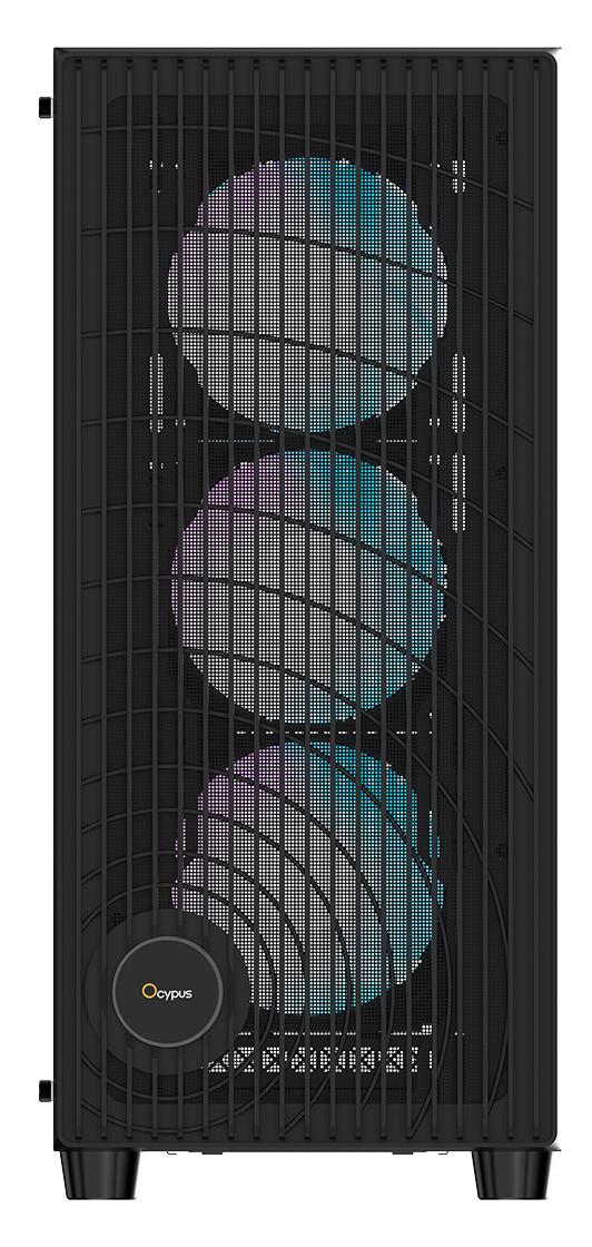 Корпус Ocypus Gamma C70 BK ARGB (Gamma-C70-BKG400XX-GL) [Midi Tower, 4 x 120 мм, черный]