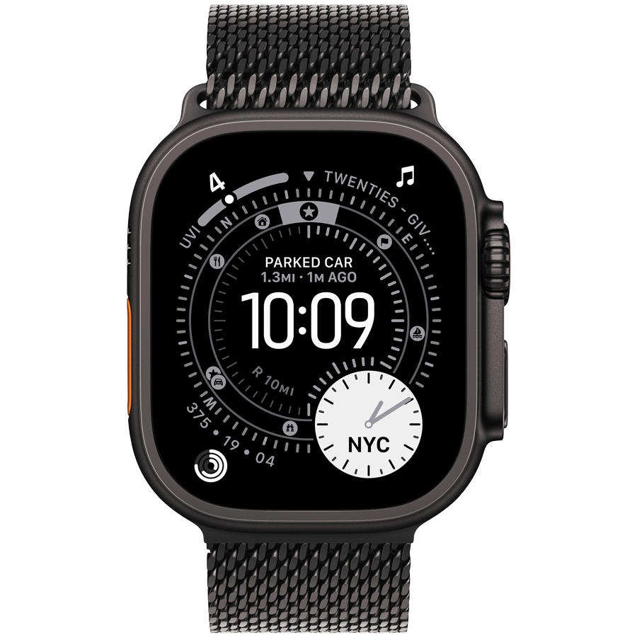 Смарт часы Apple Watch Ultra 3 GPS + Cellular 49mm (MF1T4QR/A) Black Titanium Case with Black Titanium Milanese Loop - Large,Model A3281