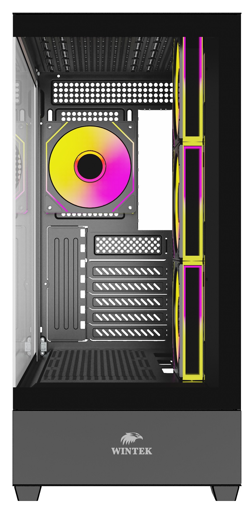 Корпус Wintek Tower 225-B TG [Midi Tower, 4x 120 мм ARGB, Черный]