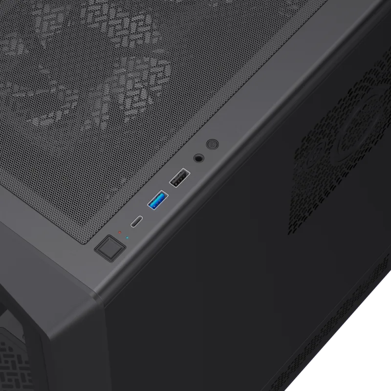 Корпус GameMax Vista COC AB Black [Midi Tower, 6 x 120мм ARGB, черный]