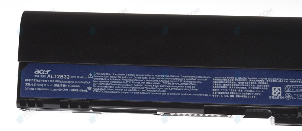 Аккумулятор для ноутбука Acer Aspire AL12B72/ 11,1 В/ 2200 мАч, черный