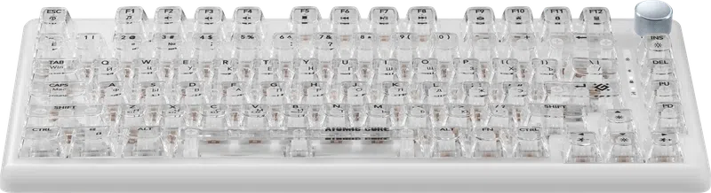 Клавиатура Defender AtomicCore GK-363 (45363) [Механическая, беспроводная, клавиш - 81, подсветка, белая]