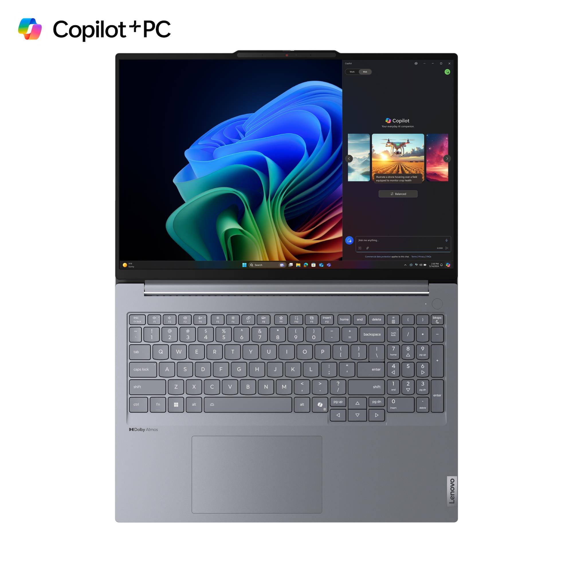 Ноутбук Lenovo ThinkBook 16 G7 QOY (21NH0002RU) [16", Snapdragon X Plus X1P-42-100, 16 ГБ ОЗУ, 512 ГБ SSD, Windows 11 Pro]
