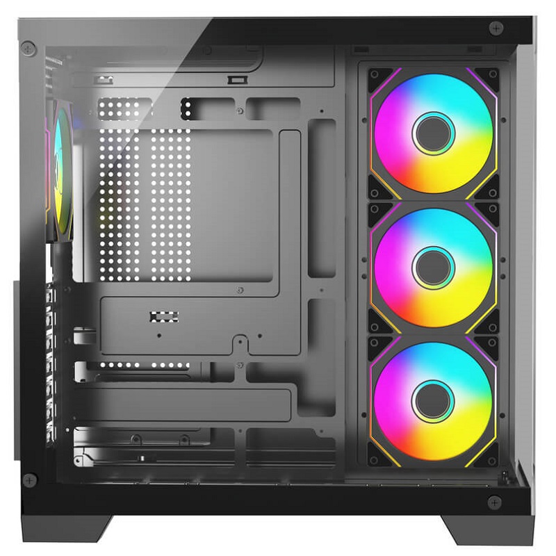 Корпус Wintek BASTION 925-B TG [Midi Tower, 4 × 120 мм ARGB, Черный]