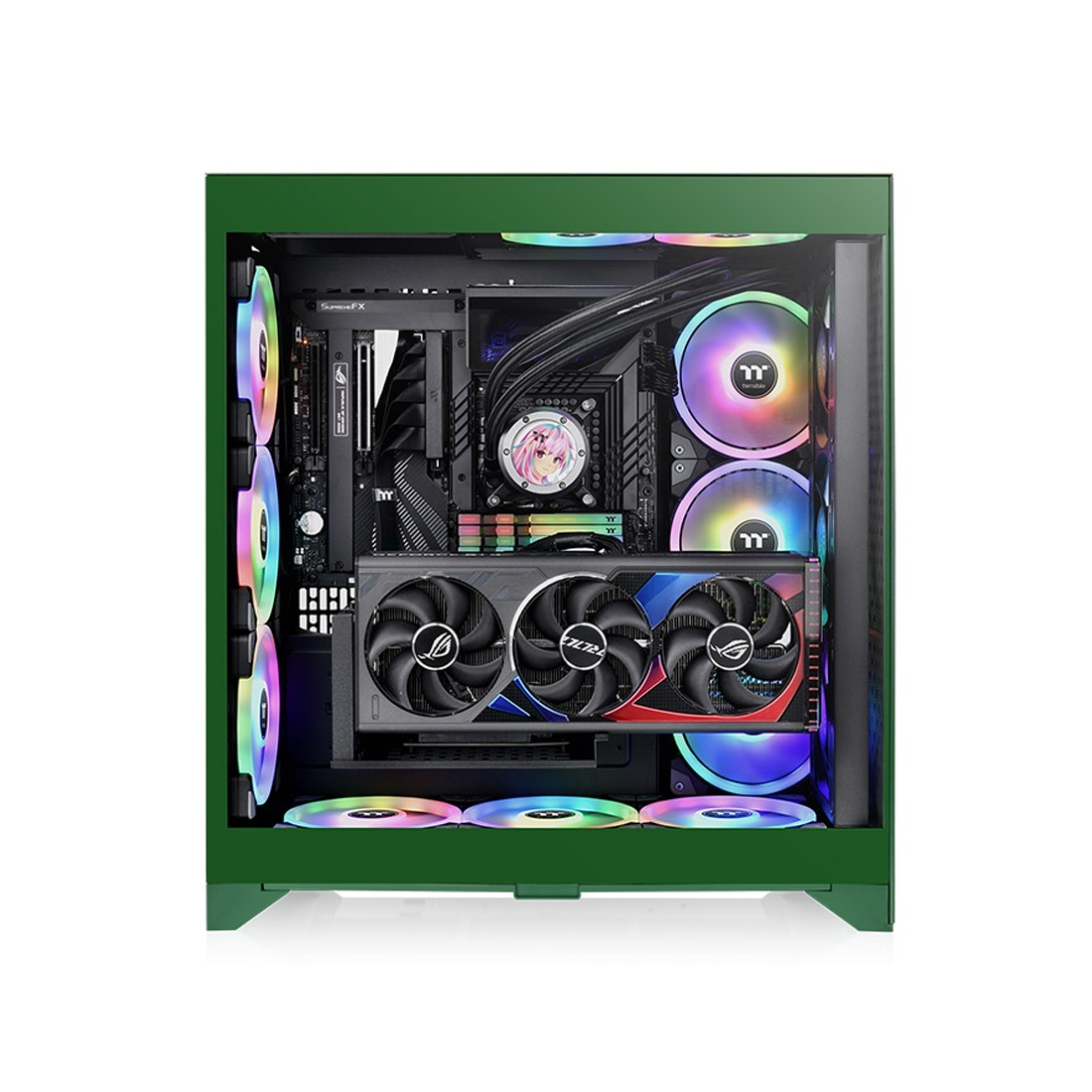 Корпус Thermaltake CTE E660 MX Racing Green (CA-1Y3-00MCWN-01) [Midi Tower, Без вентиляторов, зеленый]